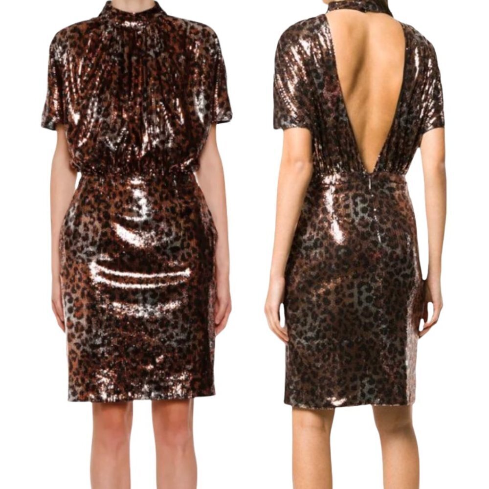 MSGM leopard print dress